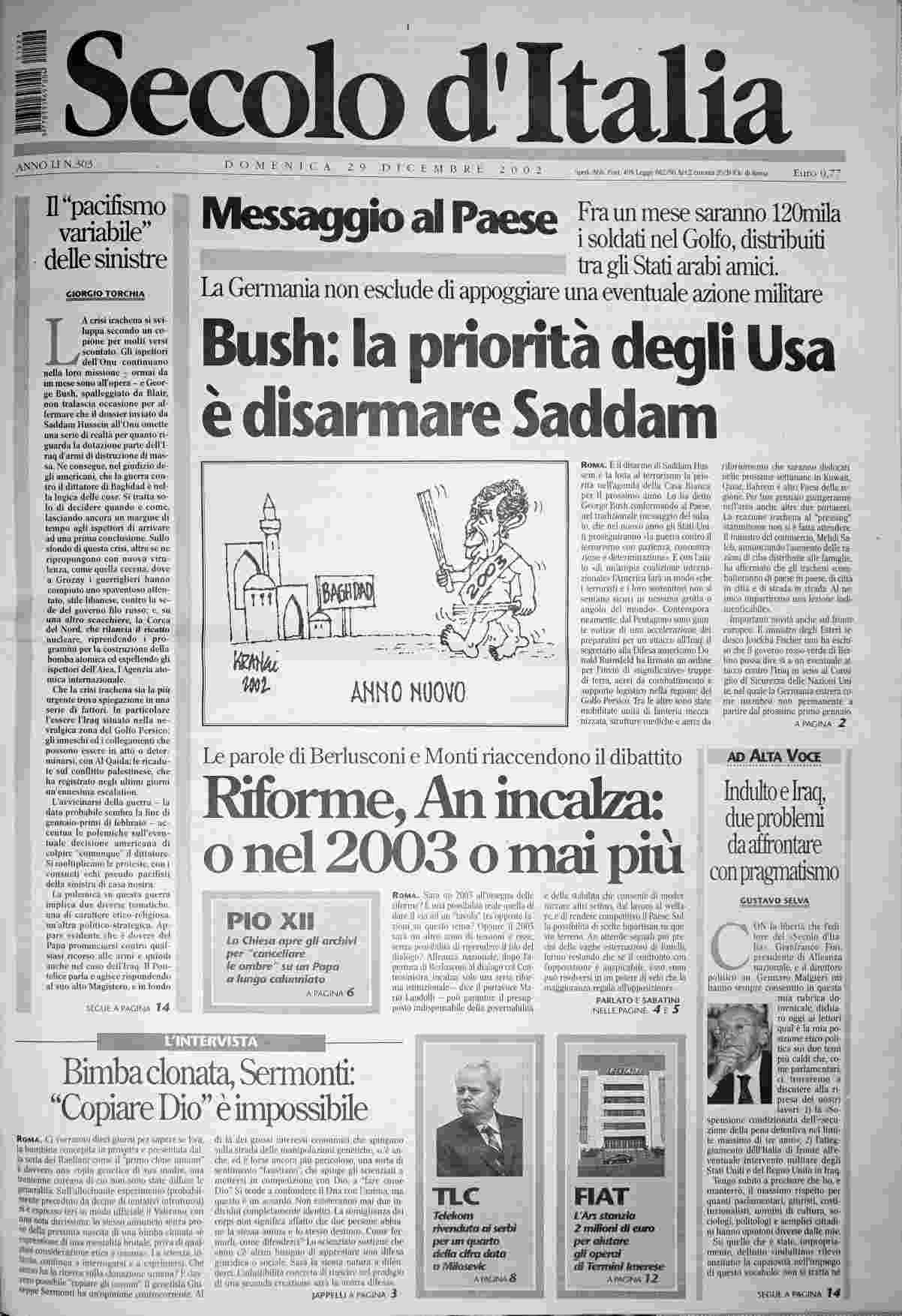 domenica 29 dicembre 2002