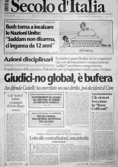 mercoledì 22 gennaio 2003