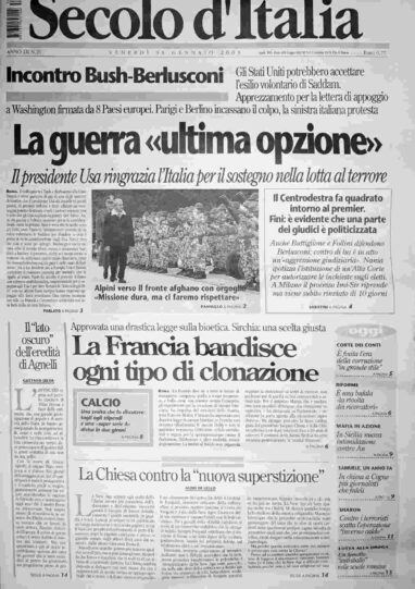 venerdì 31 gennaio 2003