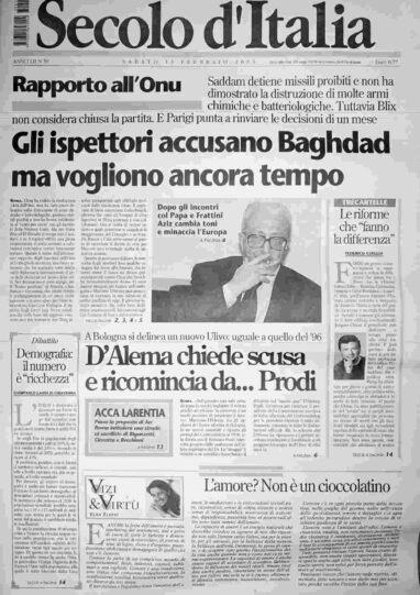 sabato 15 febbraio 2003
