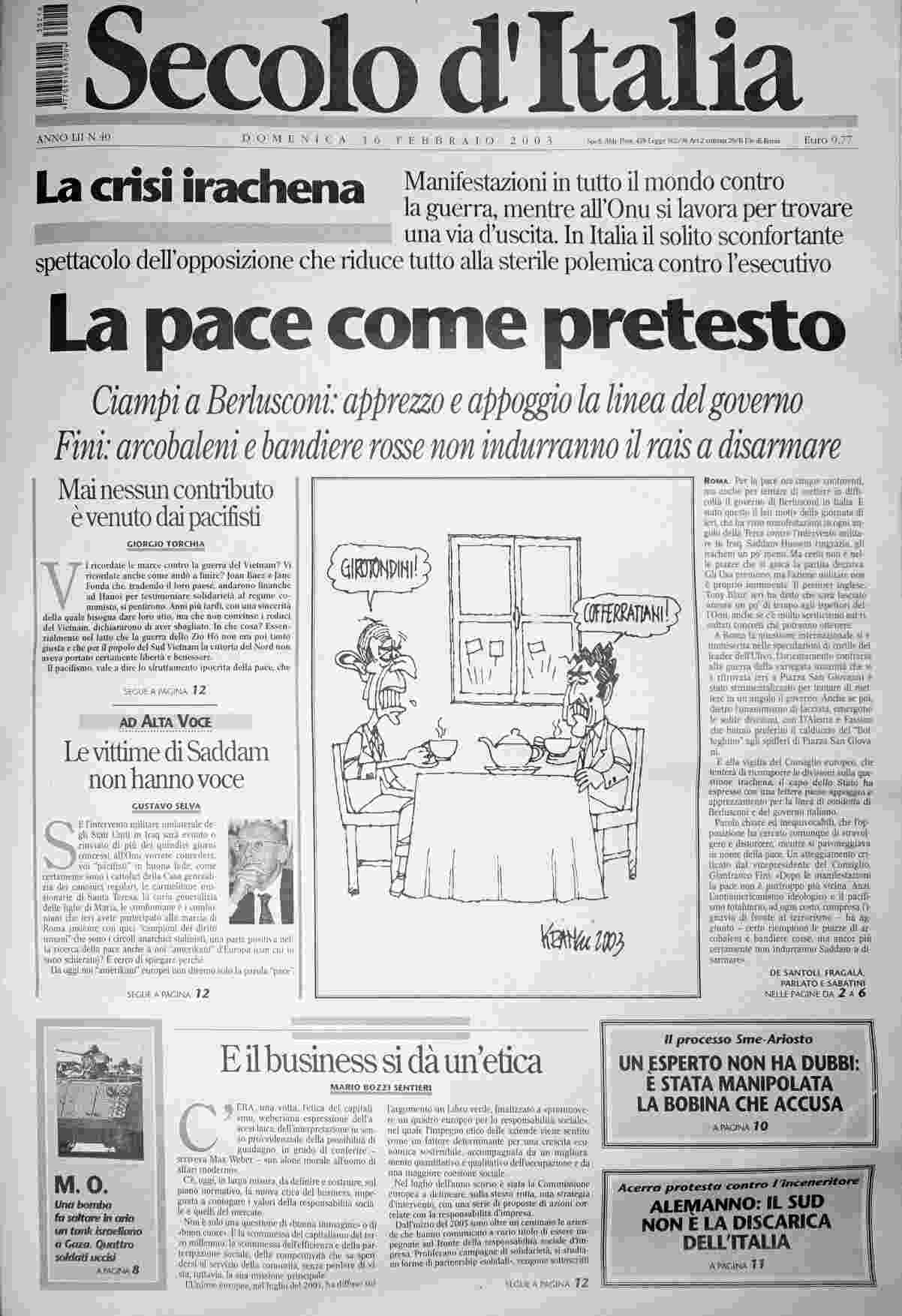 domenica 16 febbraio 2003