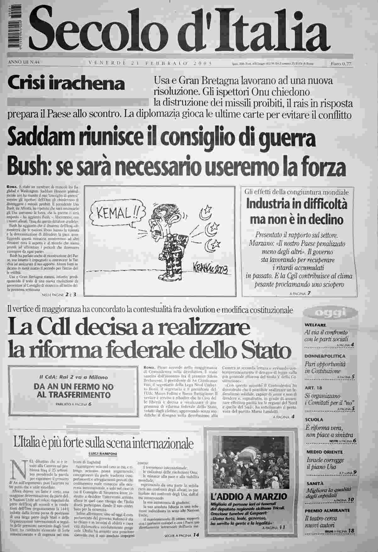 venerdì 21 febbraio 2003