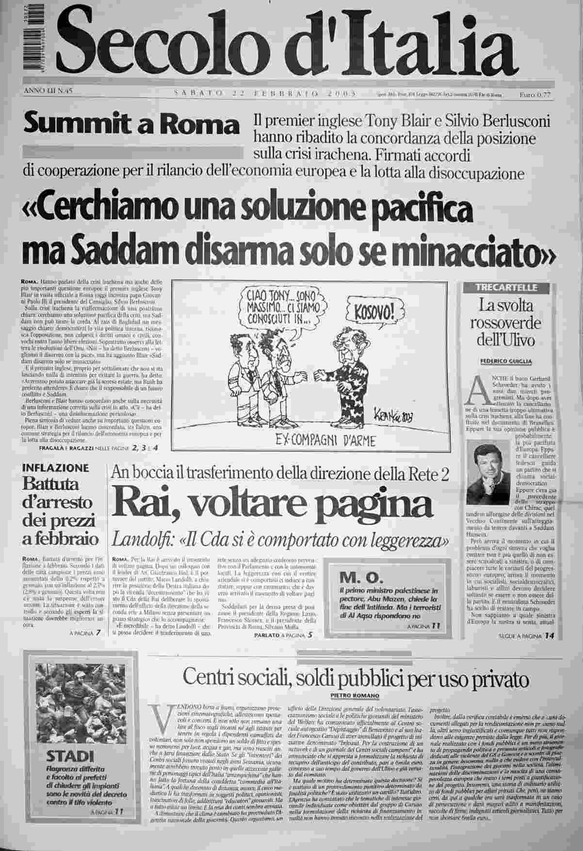 sabato 22 febbraio 2003