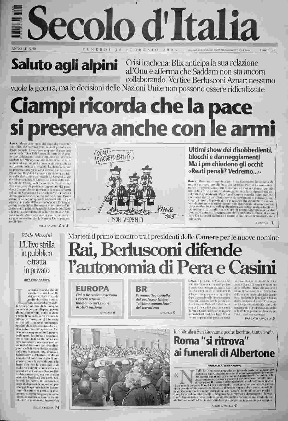 venerdì 28 febbraio 2003