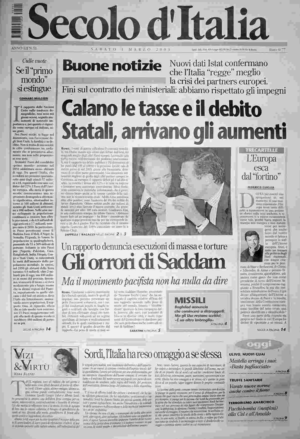 sabato 1 marzo 2003