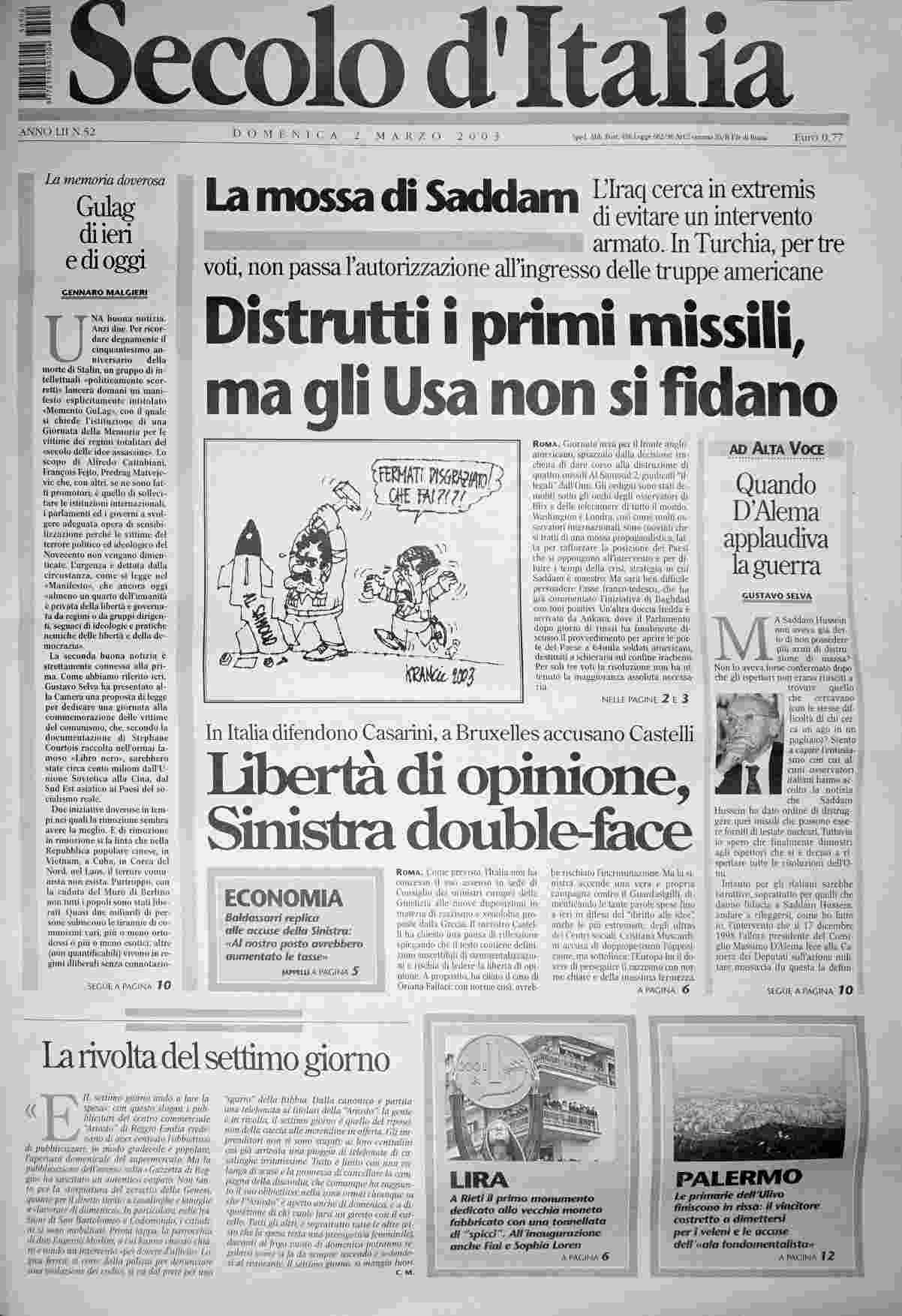 domenica 2 marzo 2003