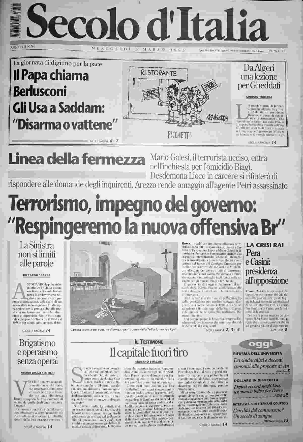 mercoledì 5 marzo 2003