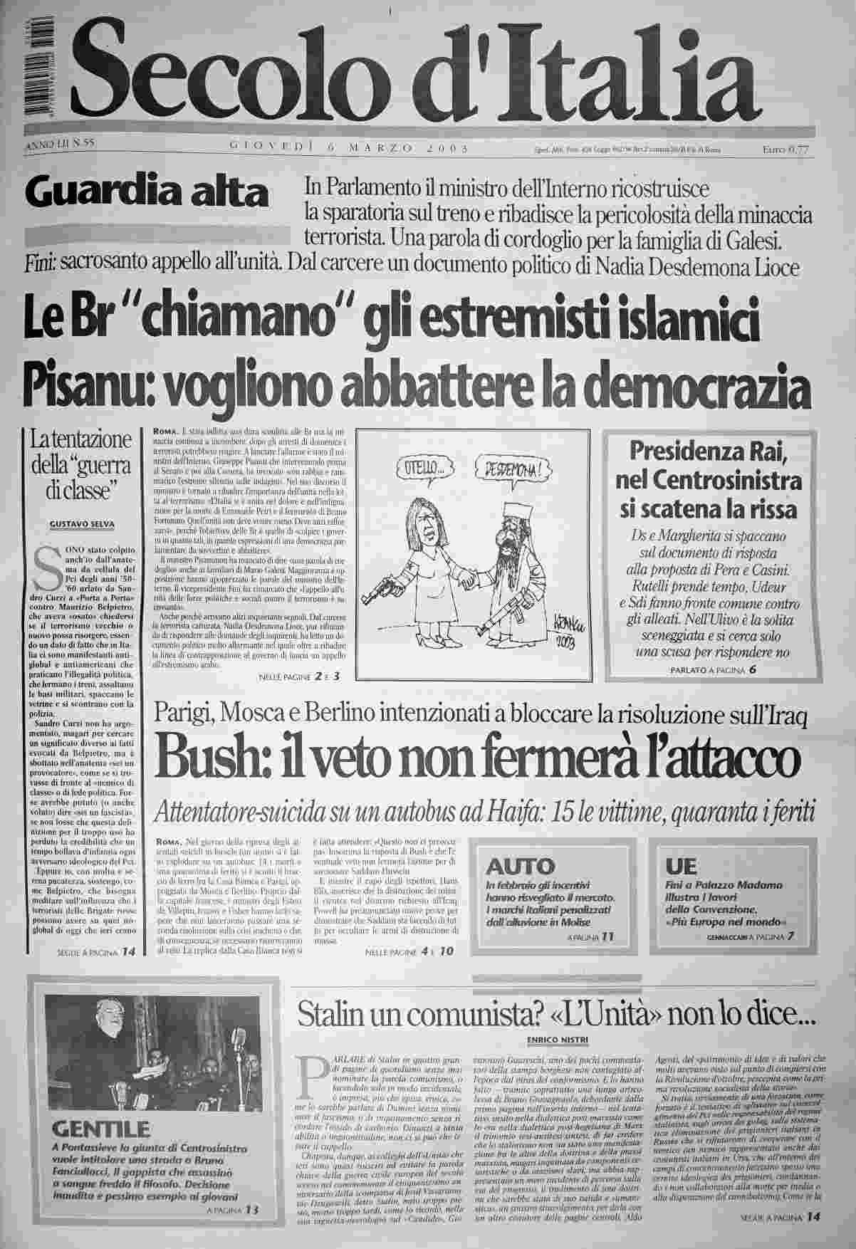 giovedì 6 marzo 2003