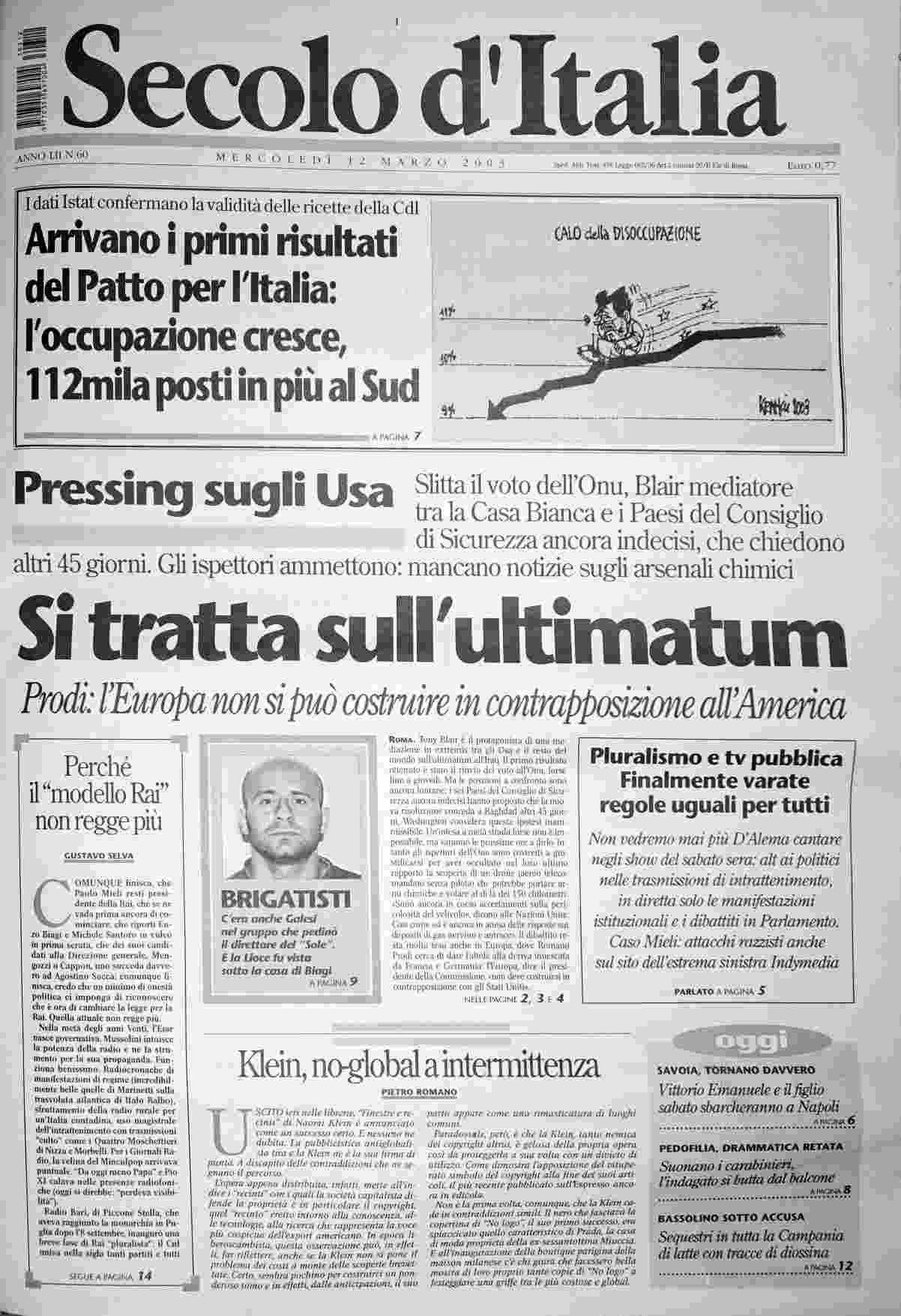 mercoledì 12 marzo 2003