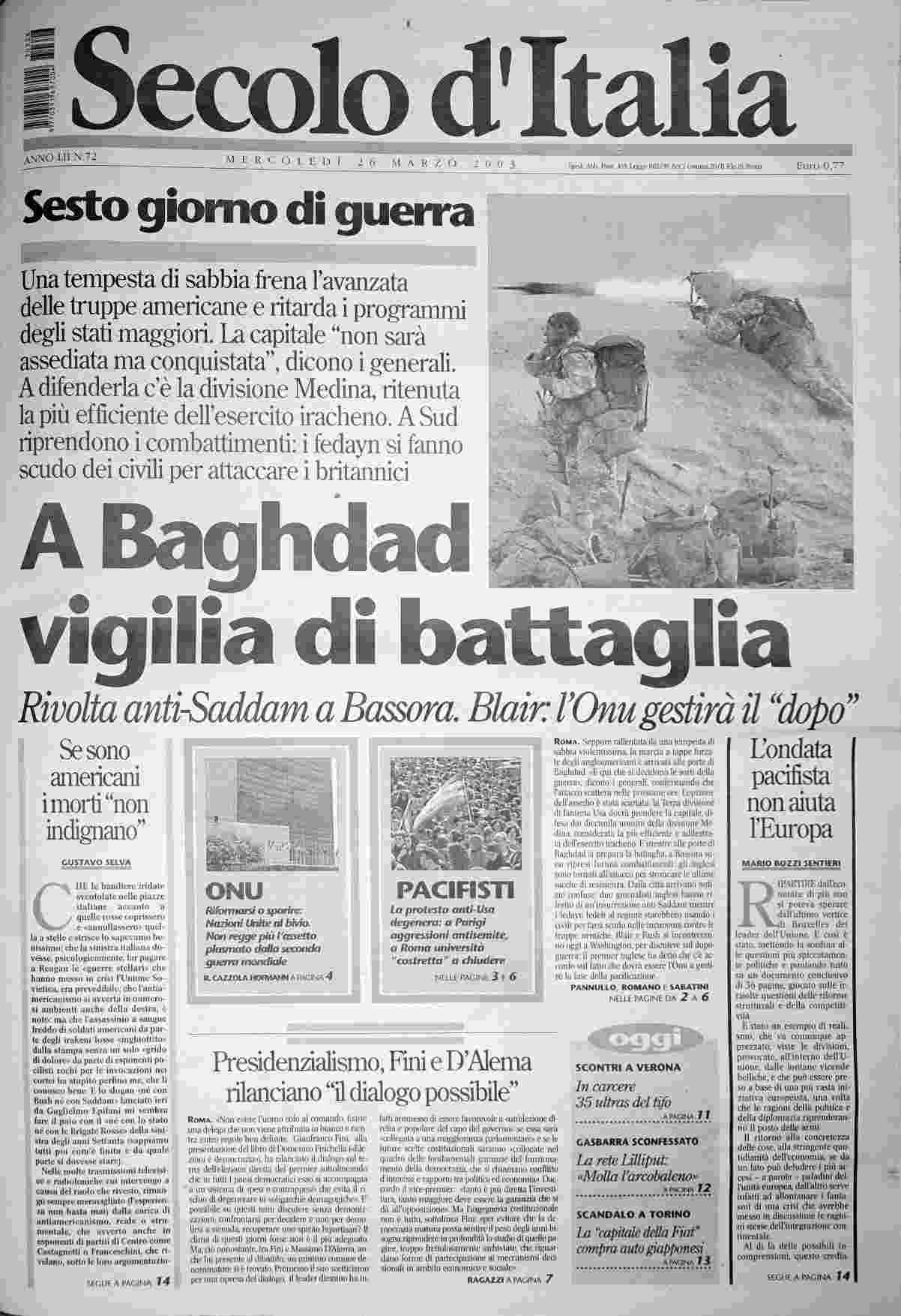 mercoledì 26 marzo 2003