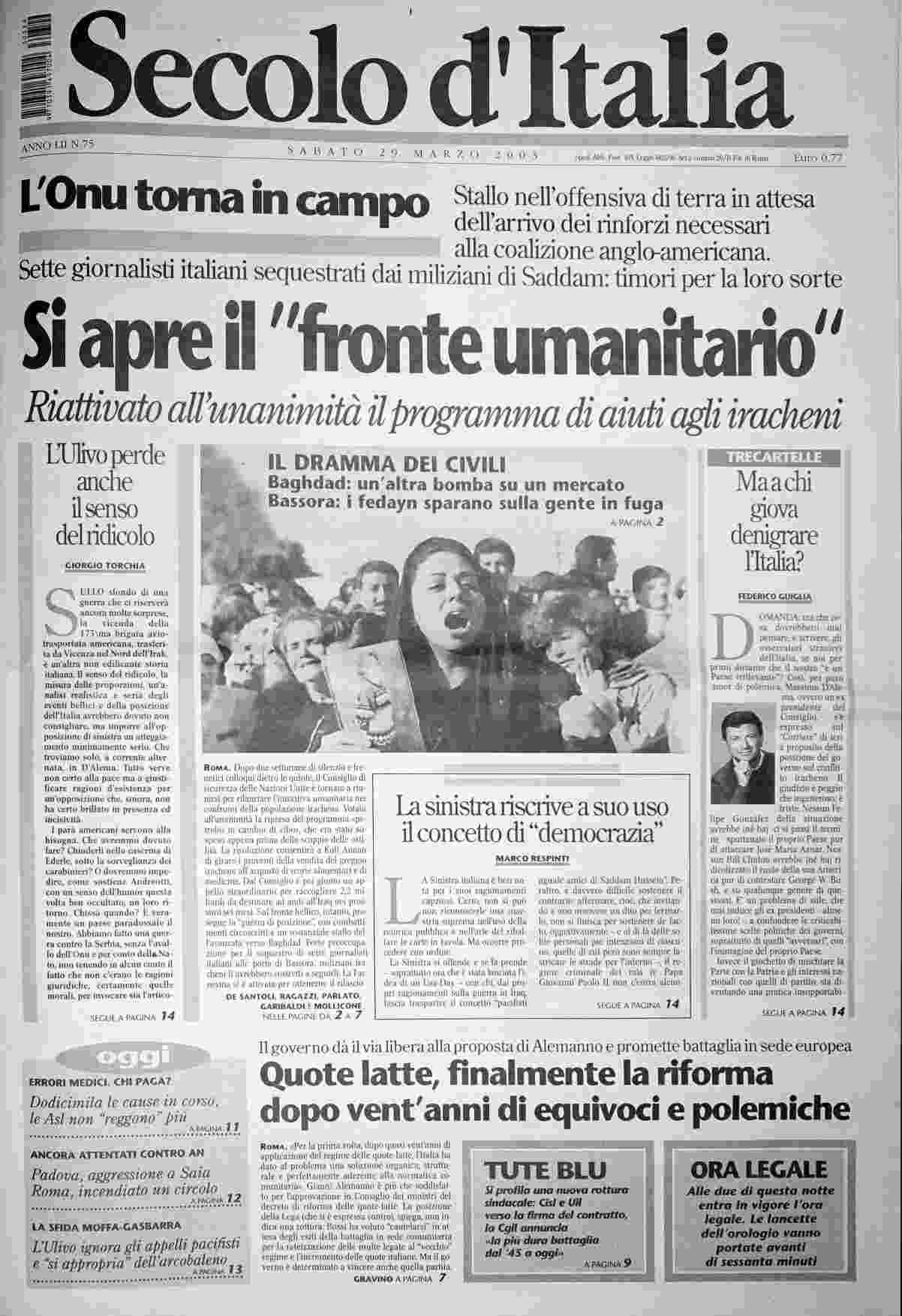 sabato 29 marzo 2003