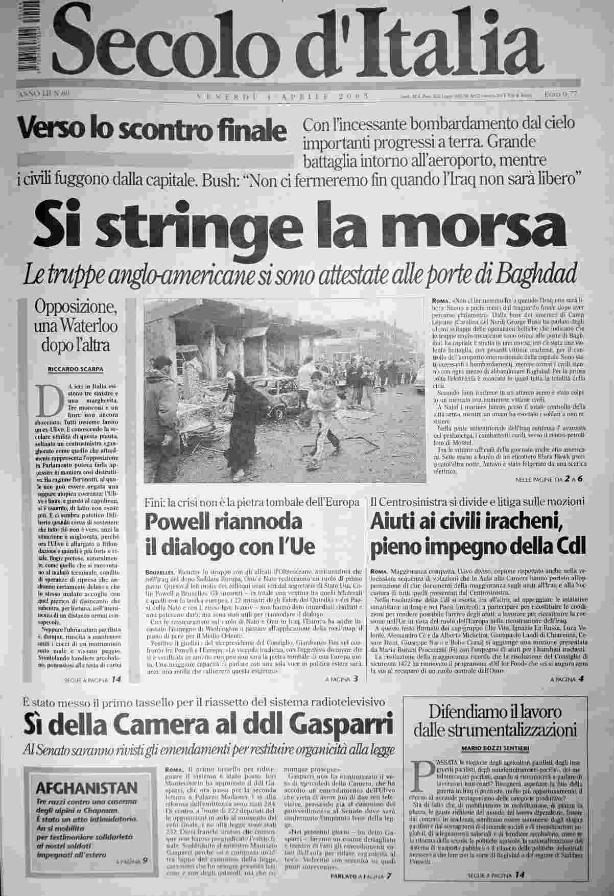 venerdì 4 aprile 2003