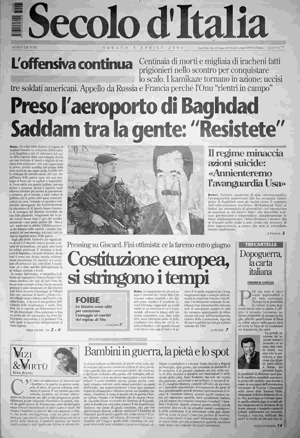 sabato 5 aprile 2003