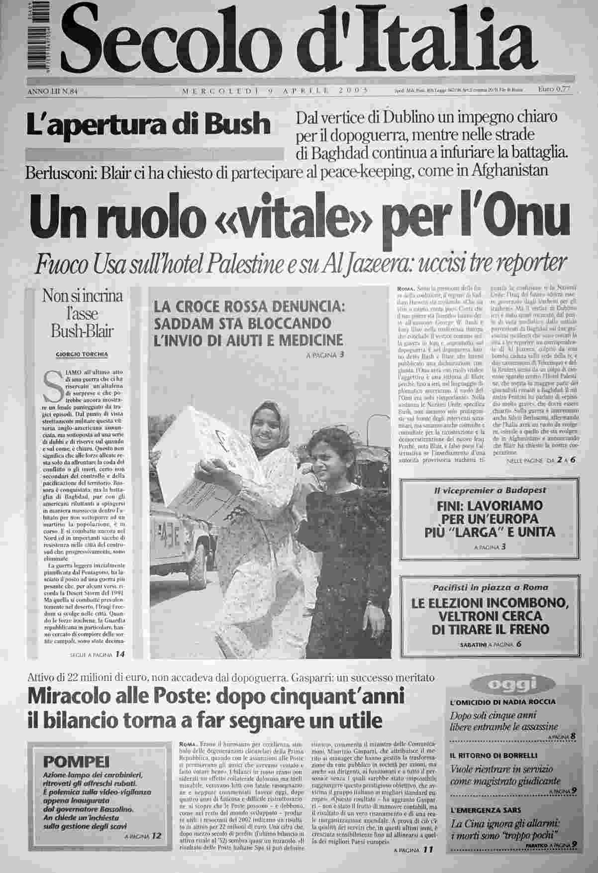 mercoledì 9 aprile 2003