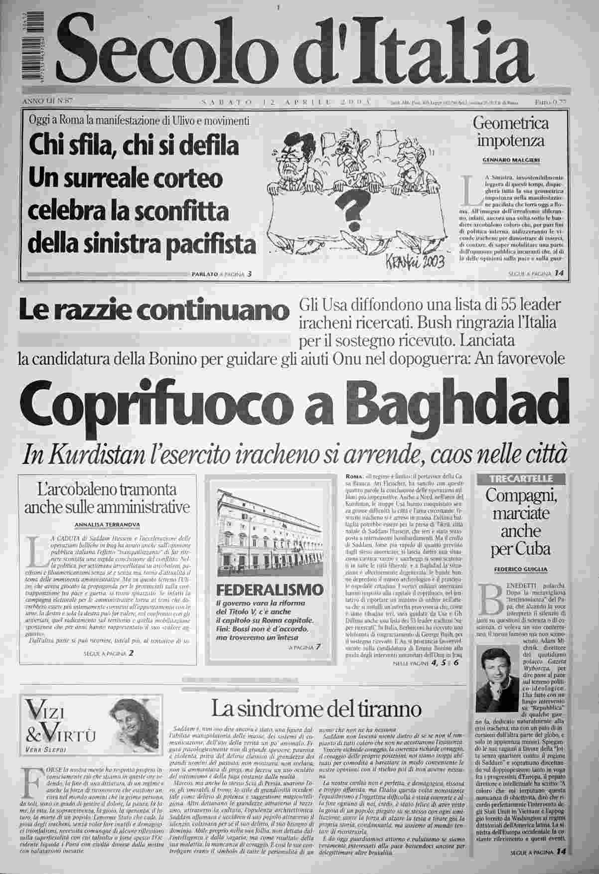 sabato 12 aprile 2003