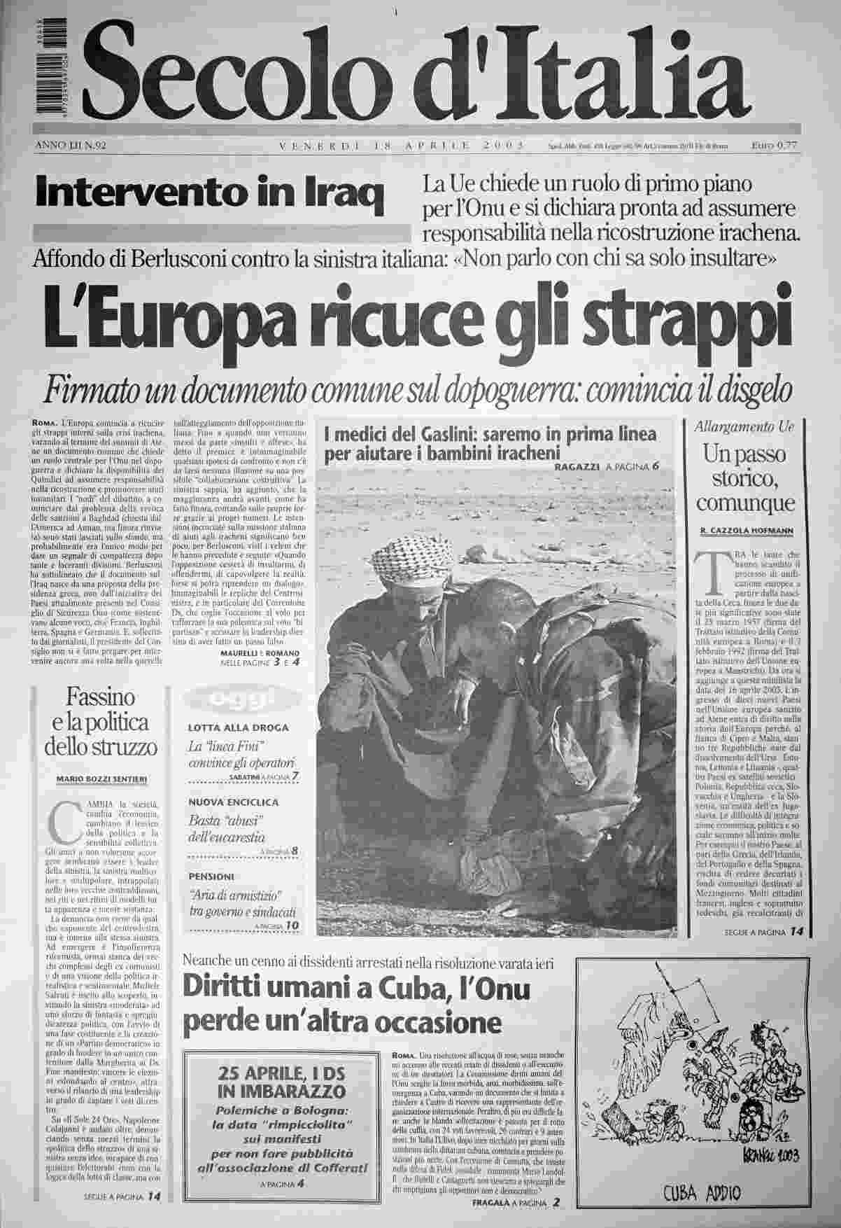 venerdì 18 aprile 2003