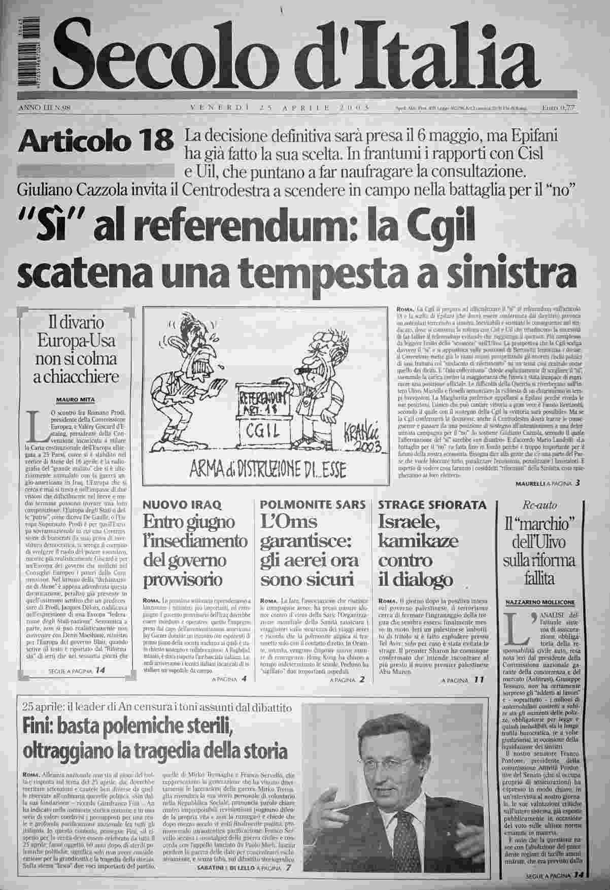 venerdì 25 aprile 2003