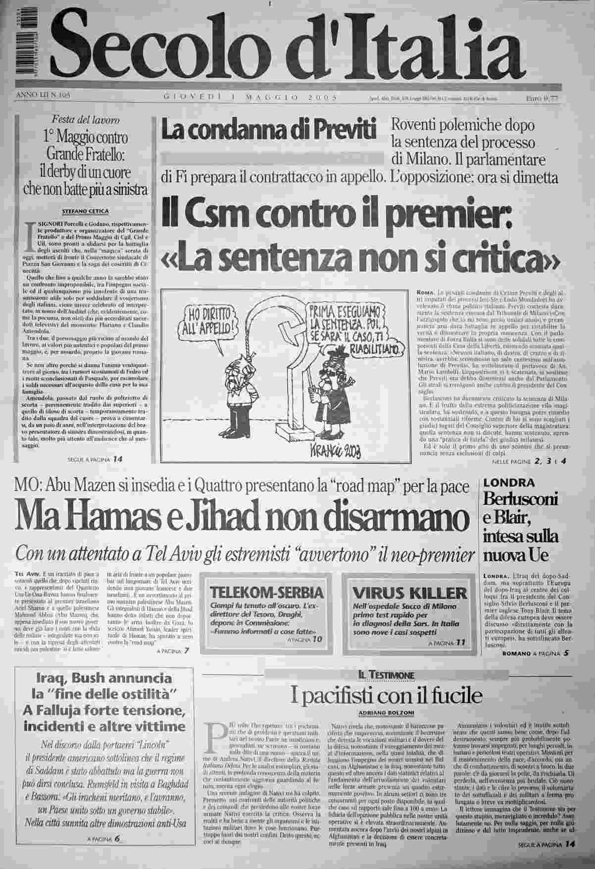 giovedì 1 maggio 2003