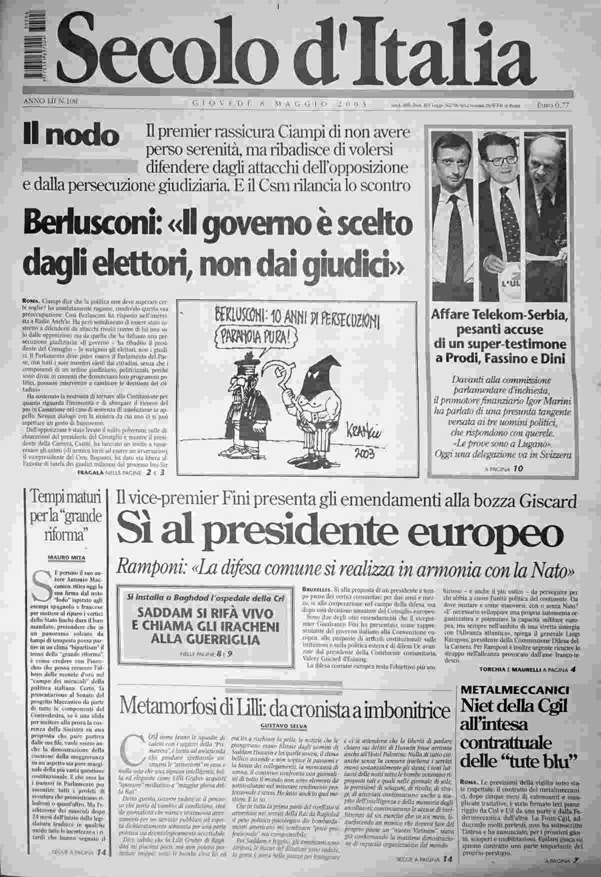 giovedì 8 maggio 2003