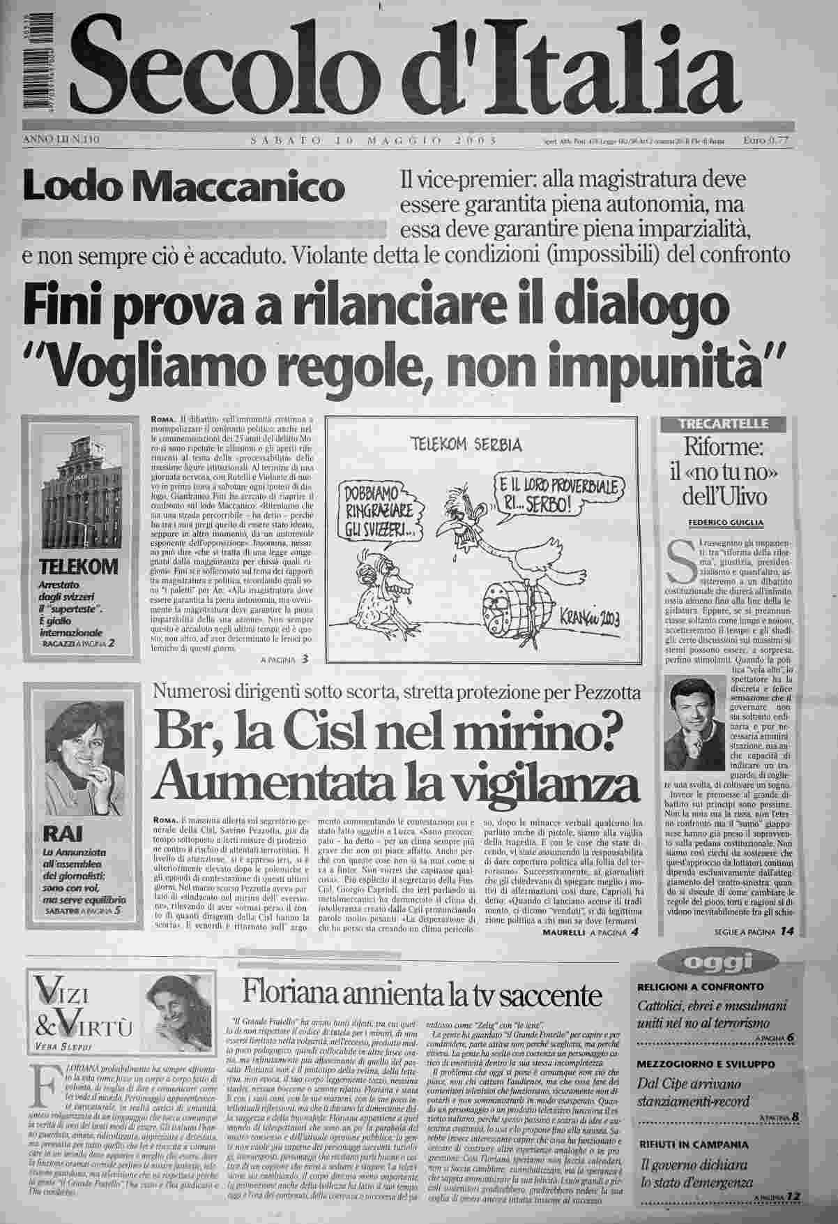 sabato 10 maggio 2003