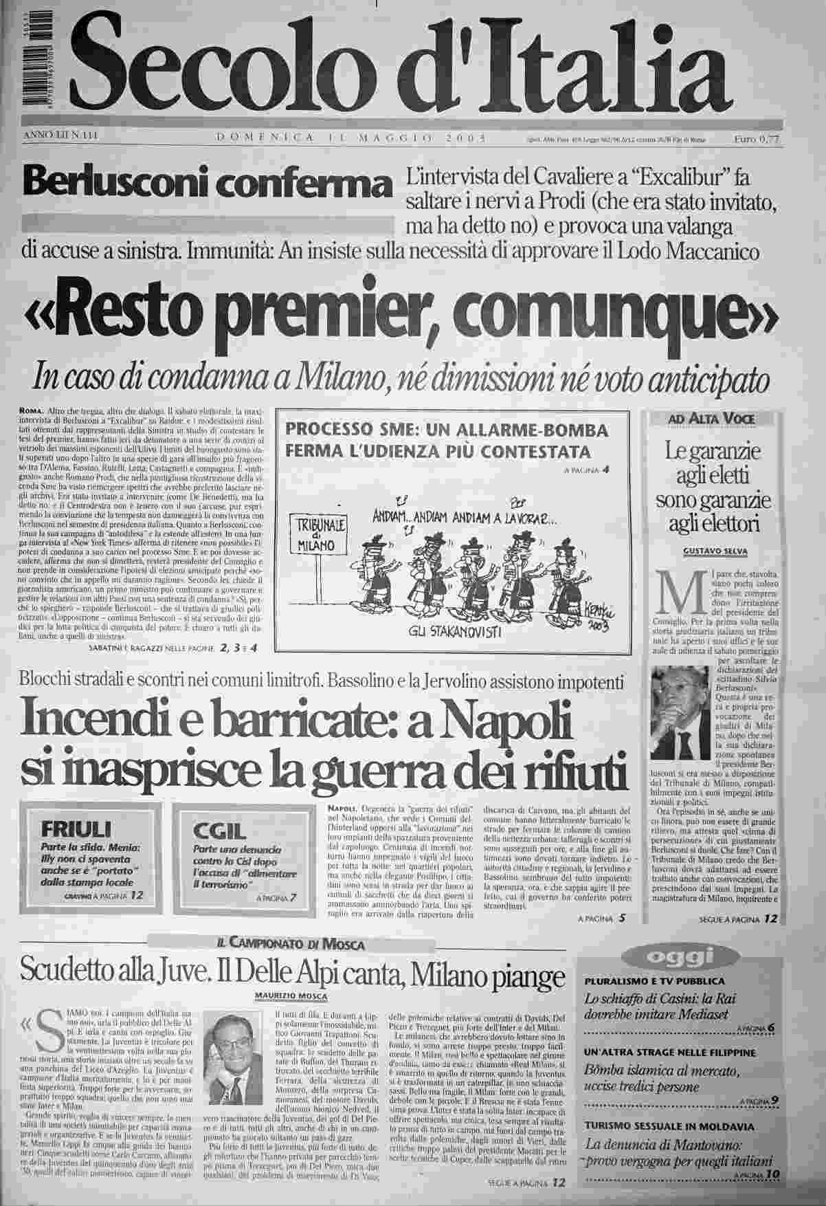 domenica 11 maggio 2003