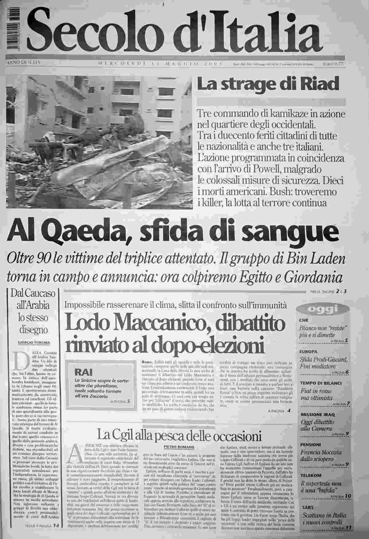 mercoledì 14 maggio 2003