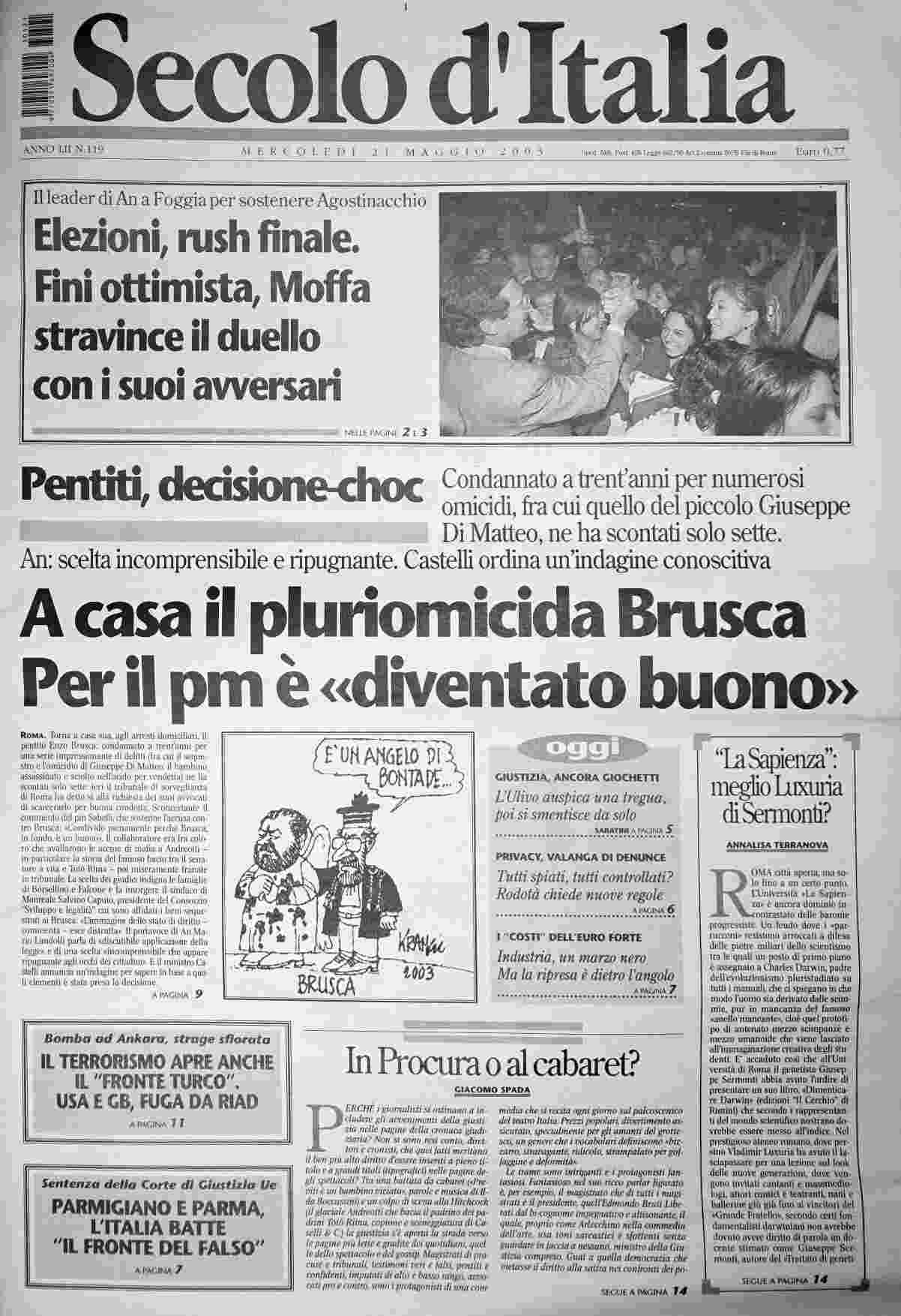 mercoledì 21 maggio 2003