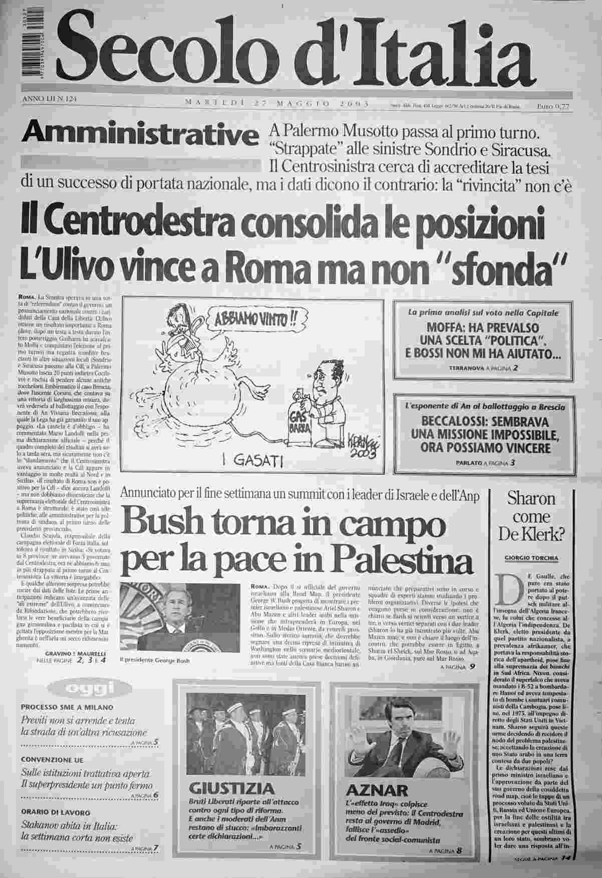 martedì 27 maggio 2003