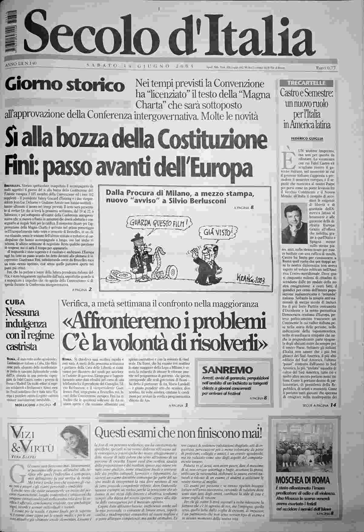 sabato 14 giugno 2003