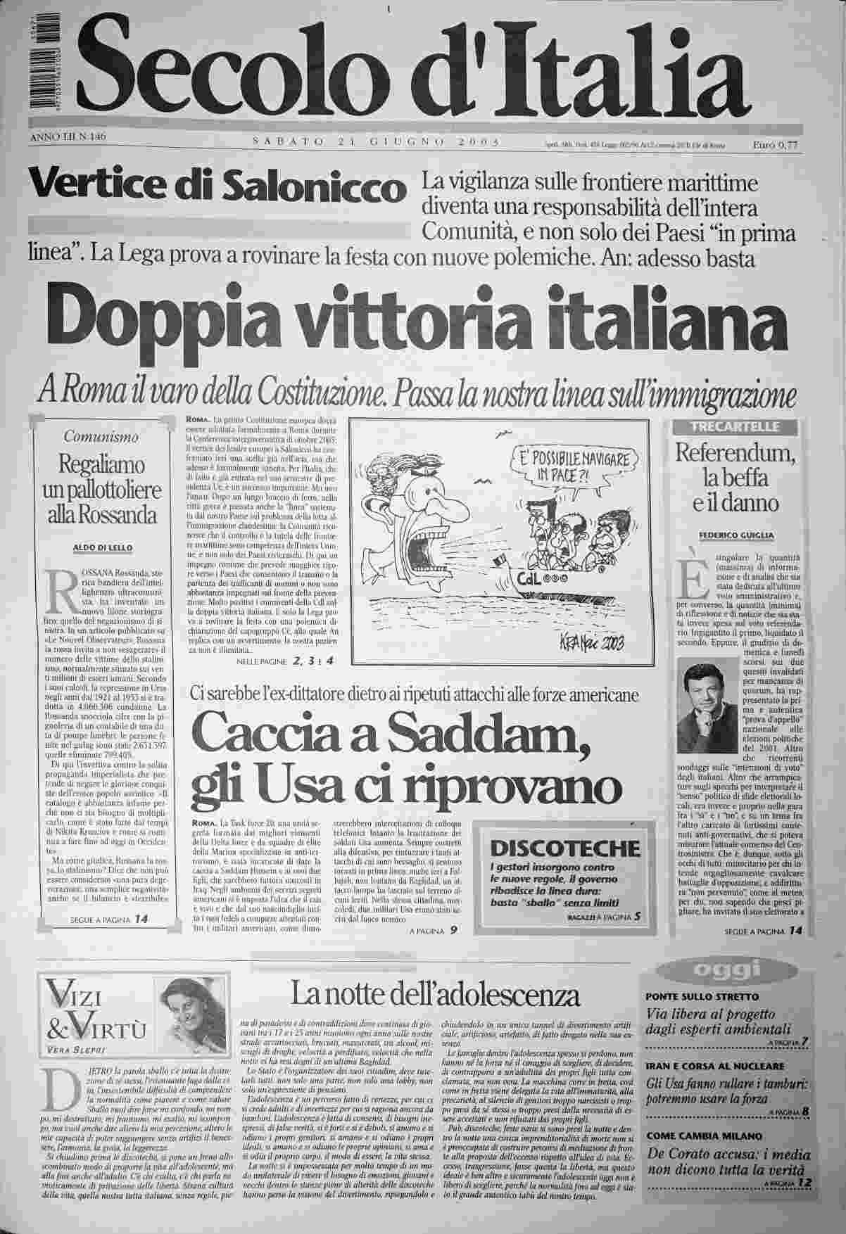 sabato 21 giugno 2003