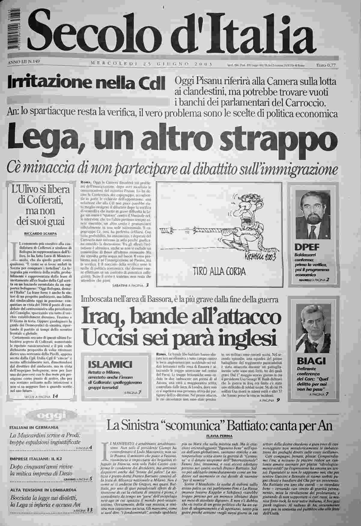 mercoledì 25 giugno 2003