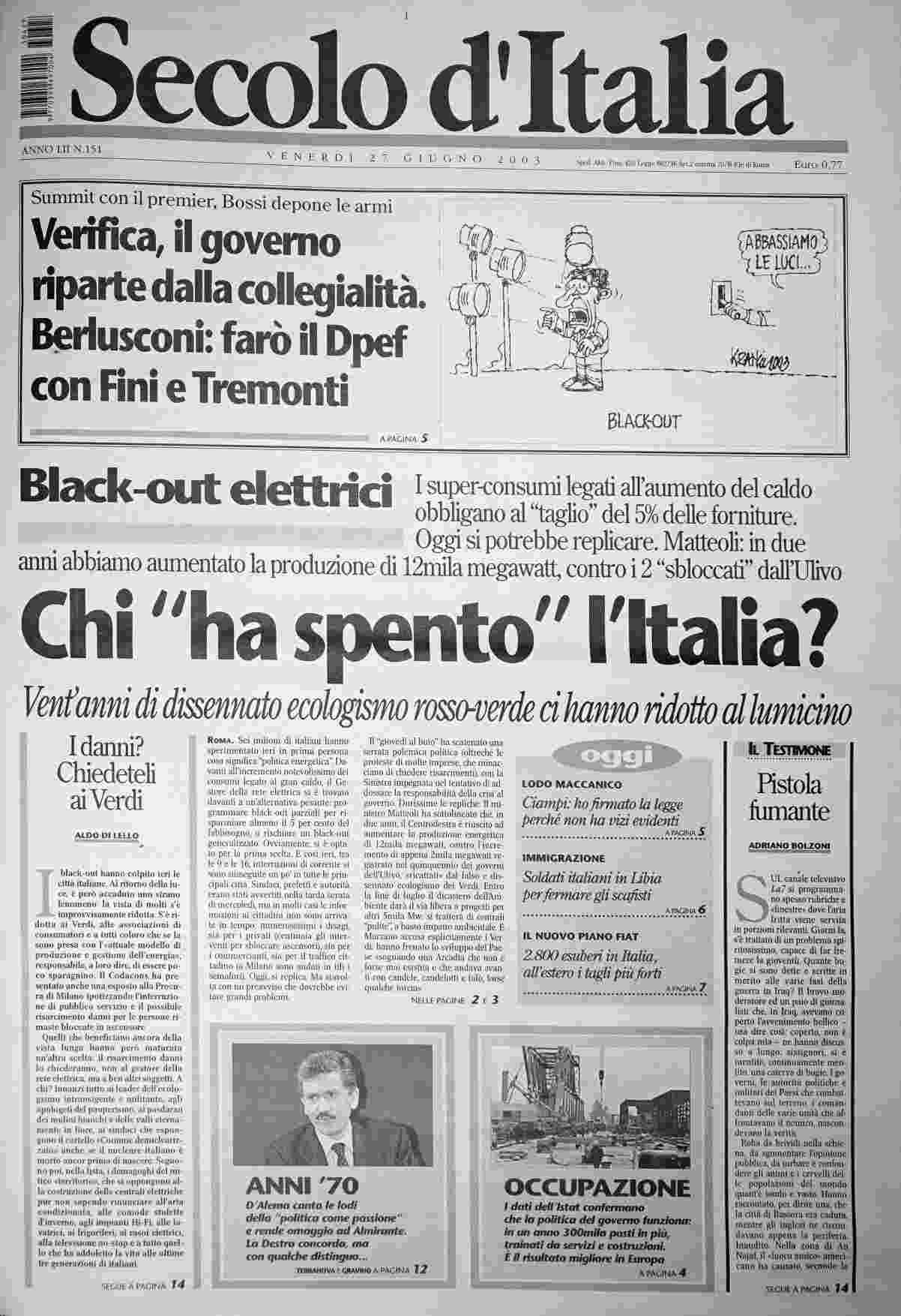 venerdì 27 giugno 2003