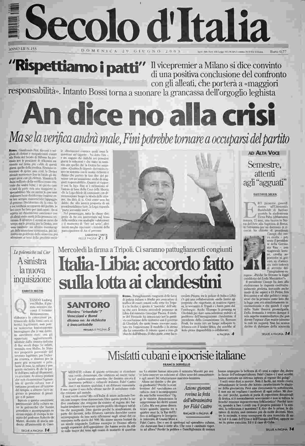 domenica 29 giugno 2003