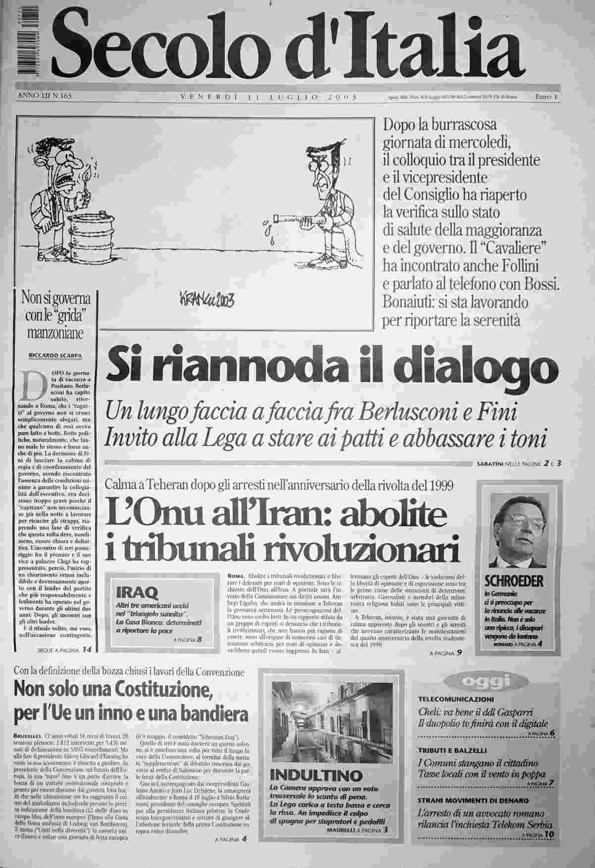 venerdì 11 luglio 2003