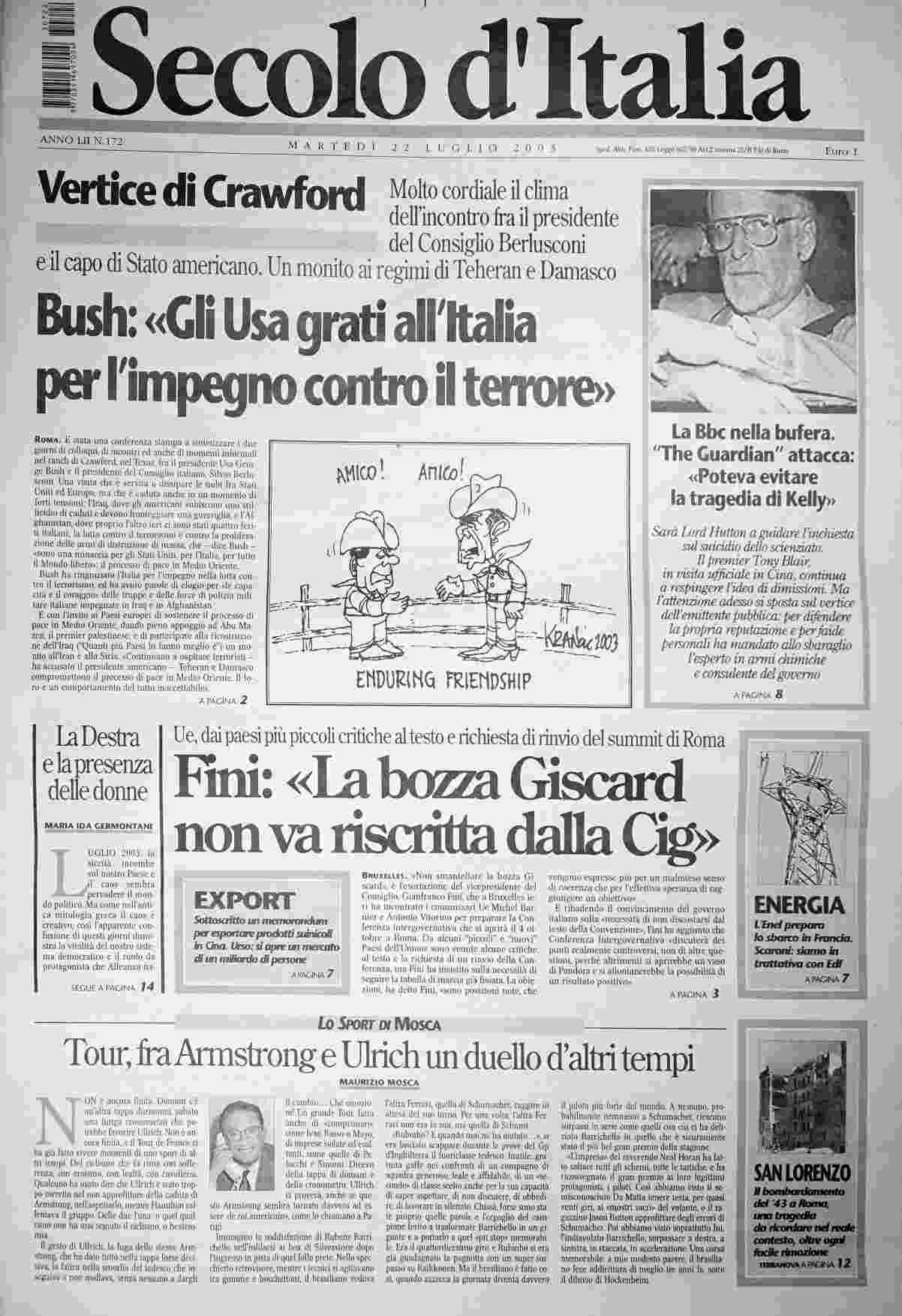 martedì 22 luglio 2003