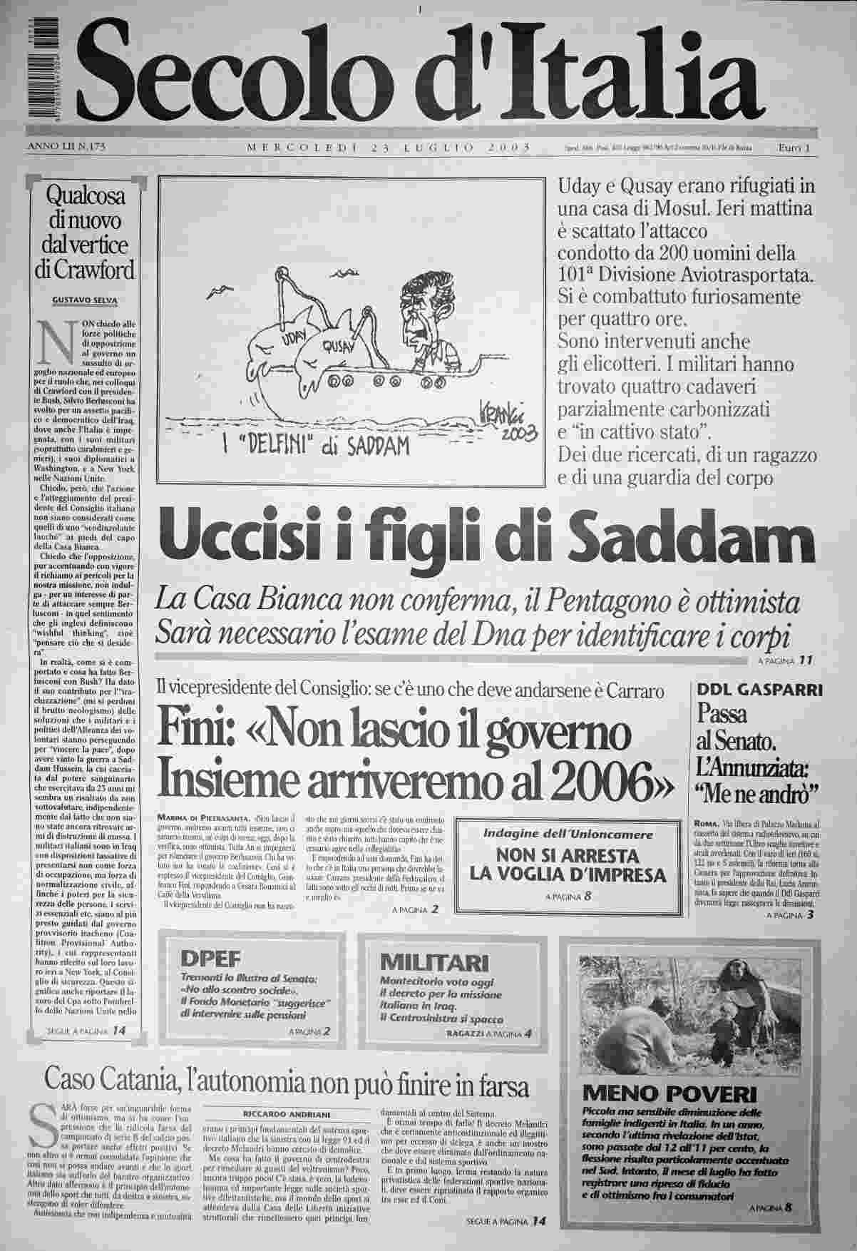 mercoledì 23 luglio 2003