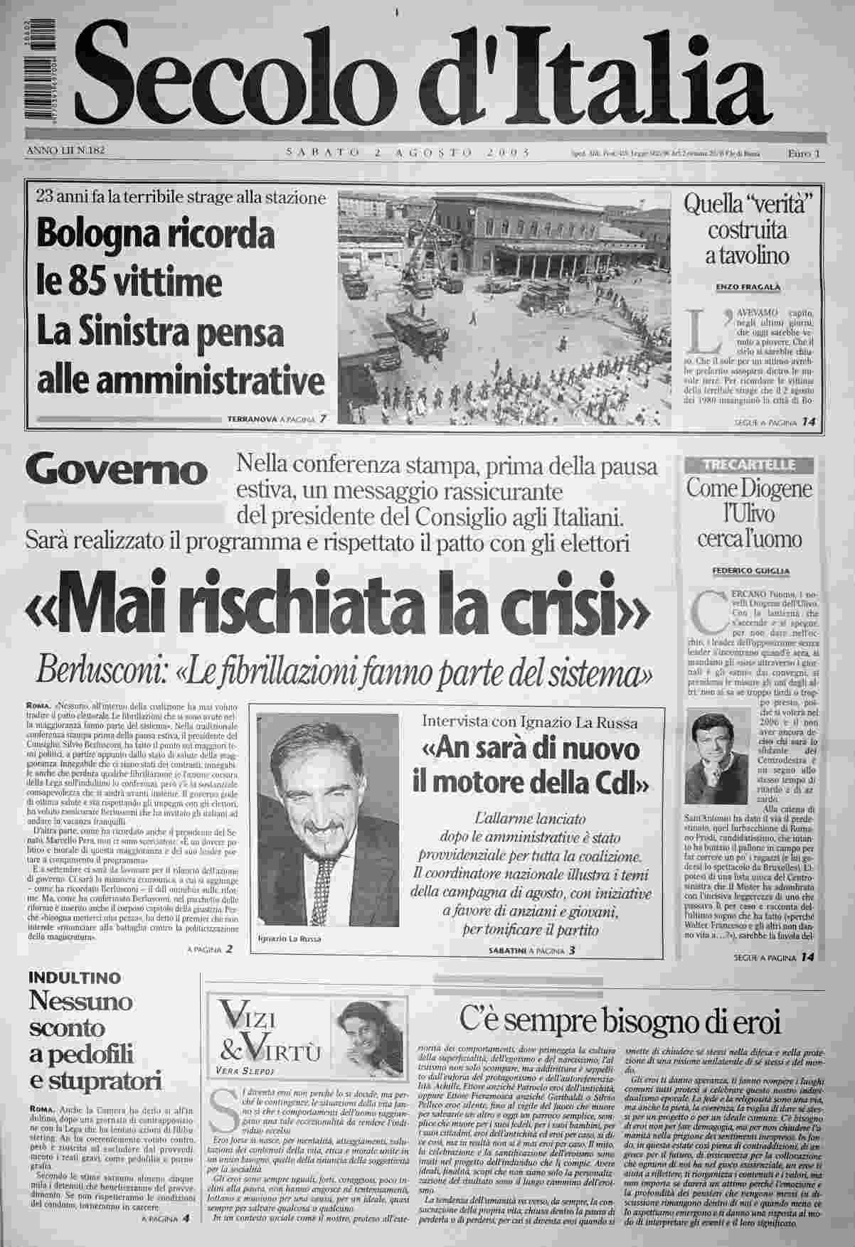 sabato 2 agosto 2003