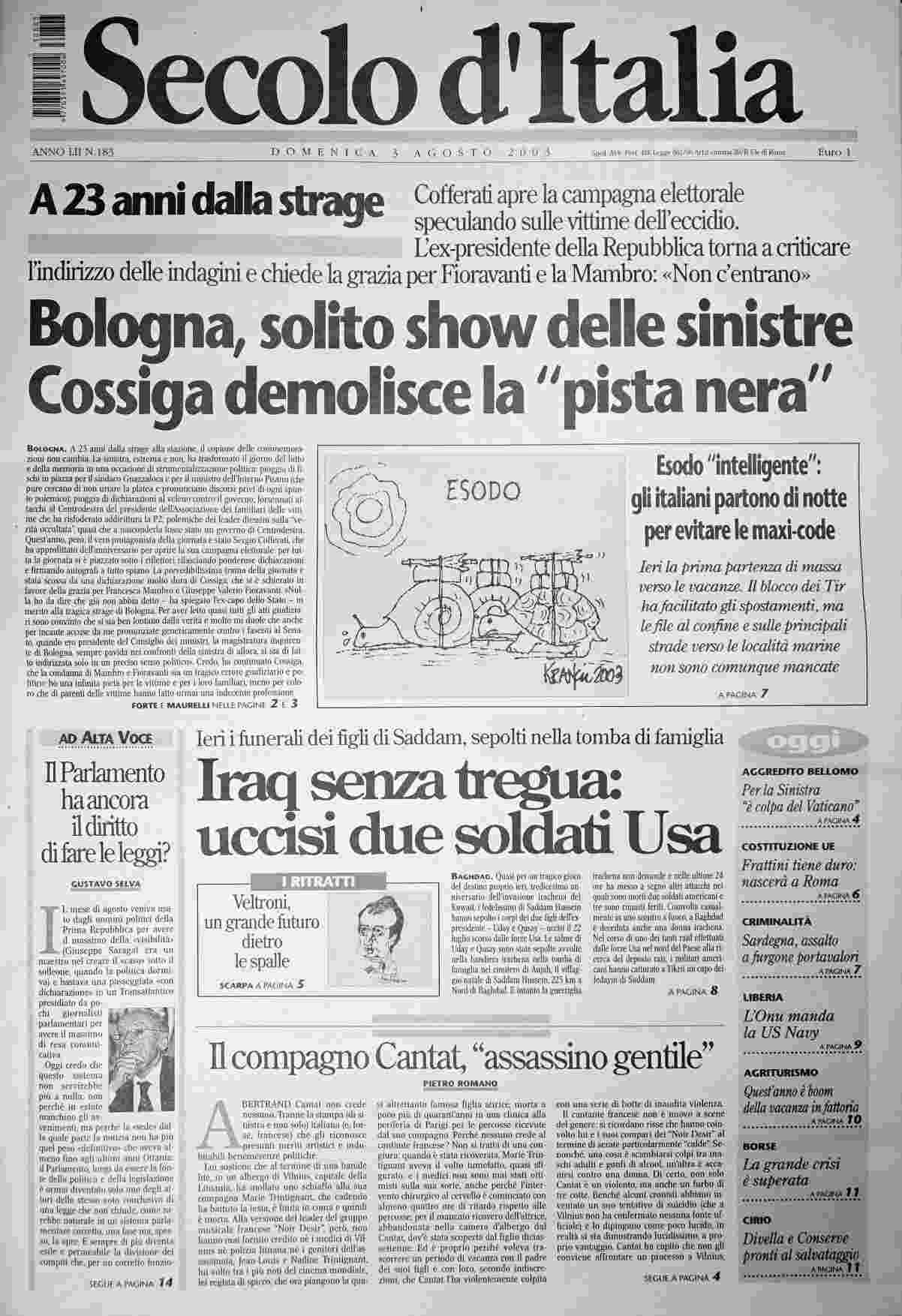 domenica 3 agosto 2003