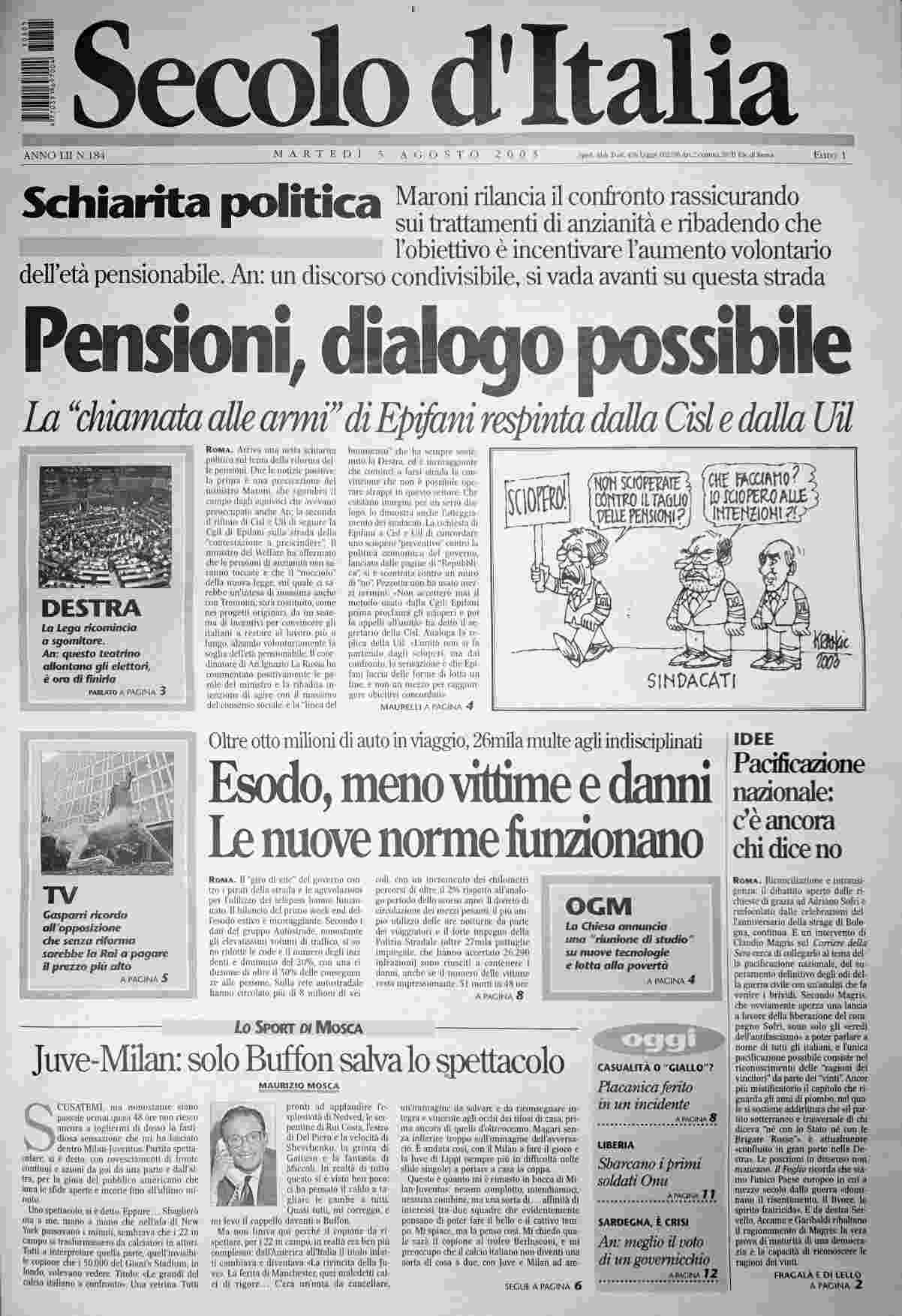 martedì 5 agosto 2003