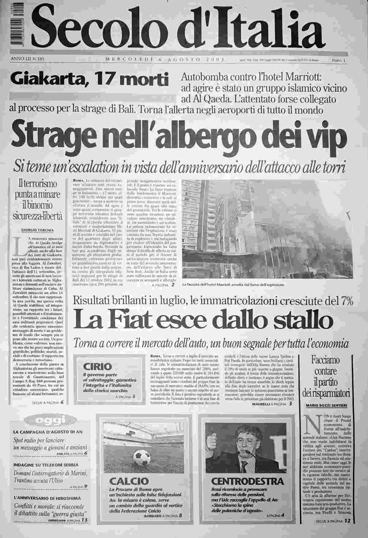 mercoledì 6 agosto 2003