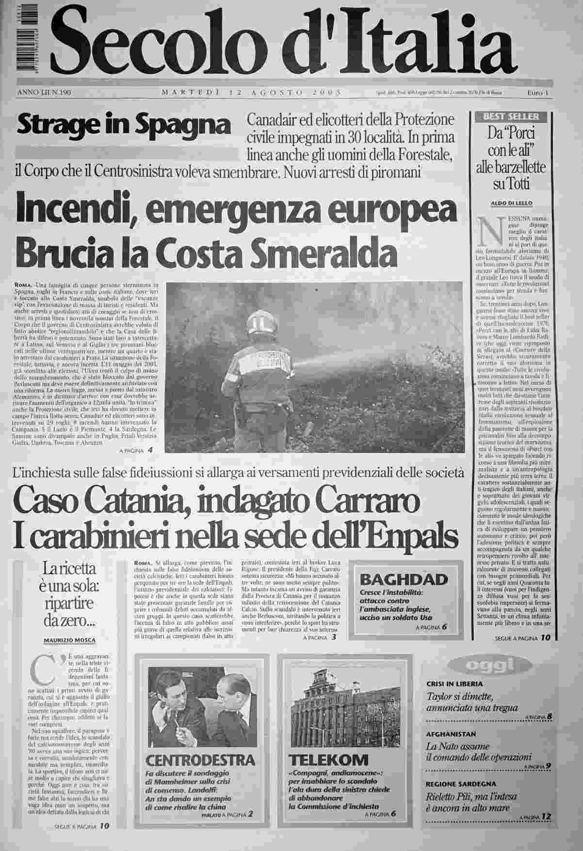 martedì 12 agosto 2003