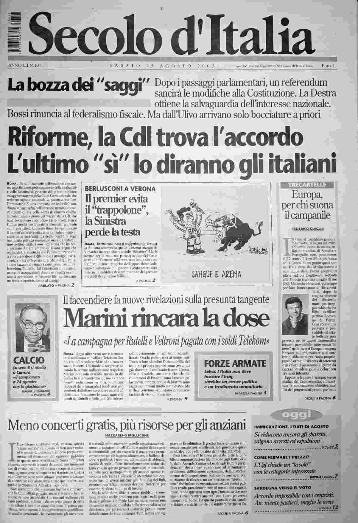 sabato 23 agosto 2003