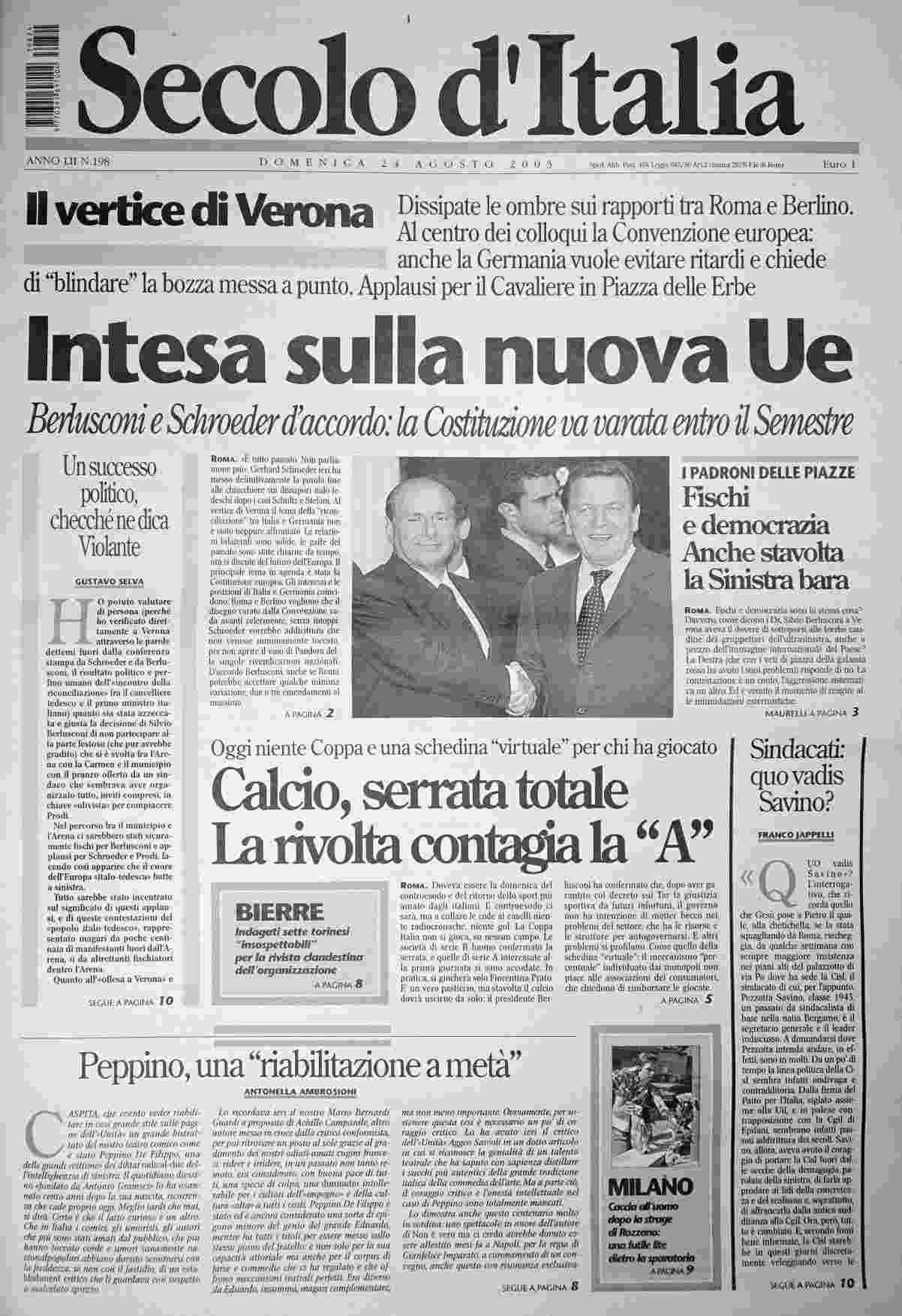domenica 24 agosto 2003