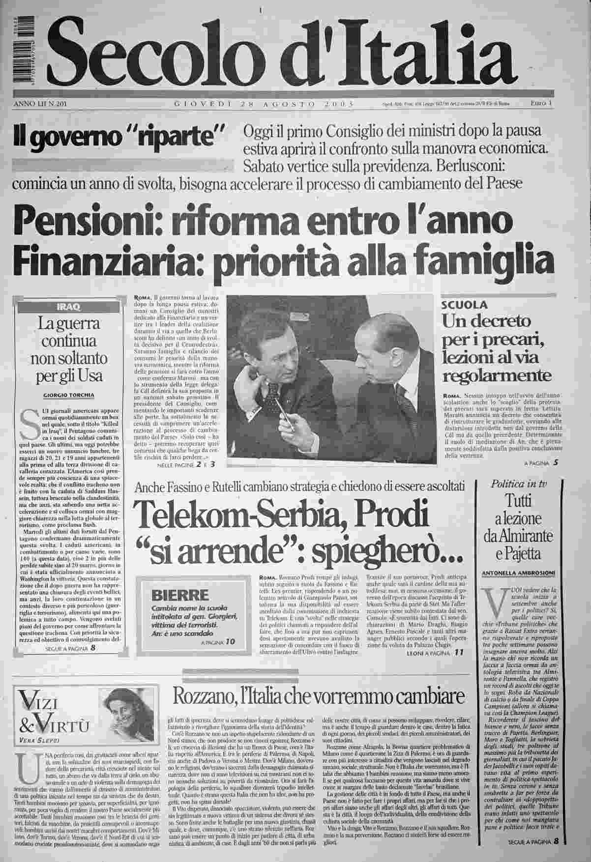 giovedì 28 agosto 2003