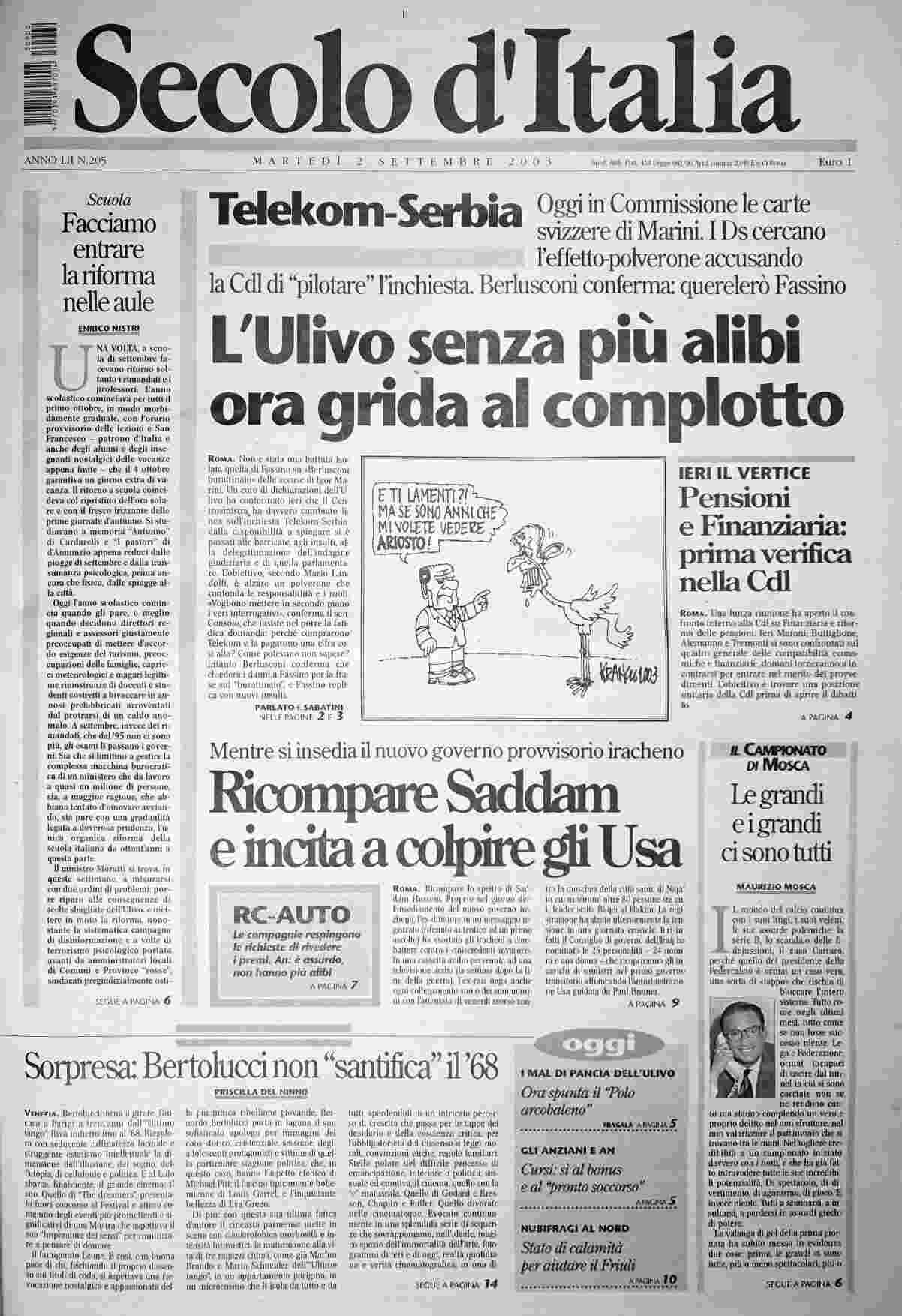 martedì 2 settembre 2003