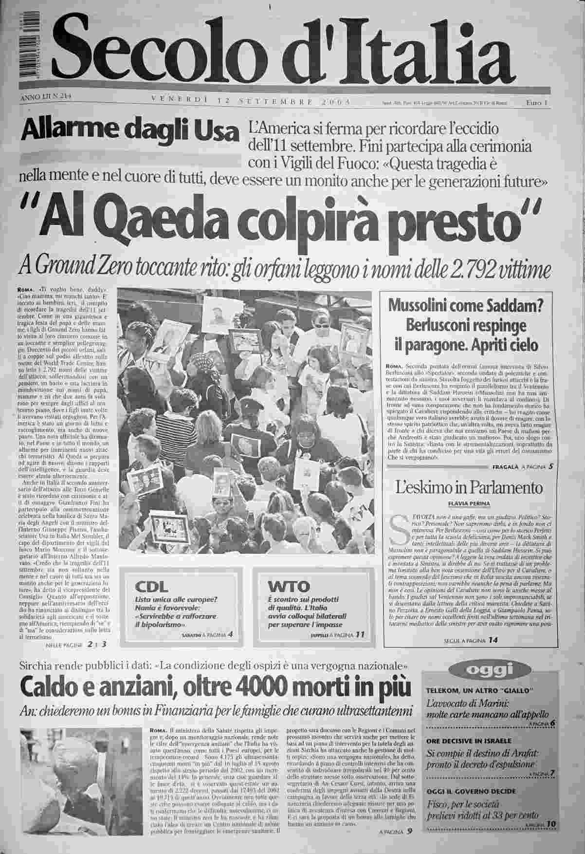 venerdì 12 settembre 2003