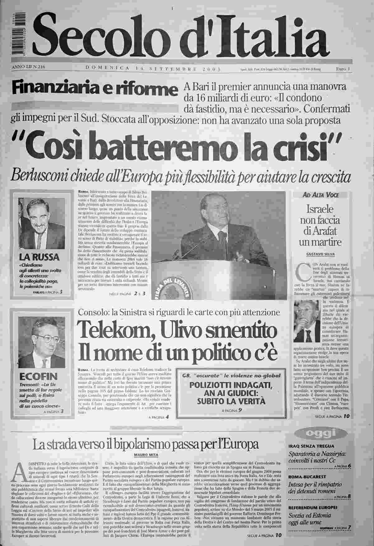 domenica 14 settembre 2003