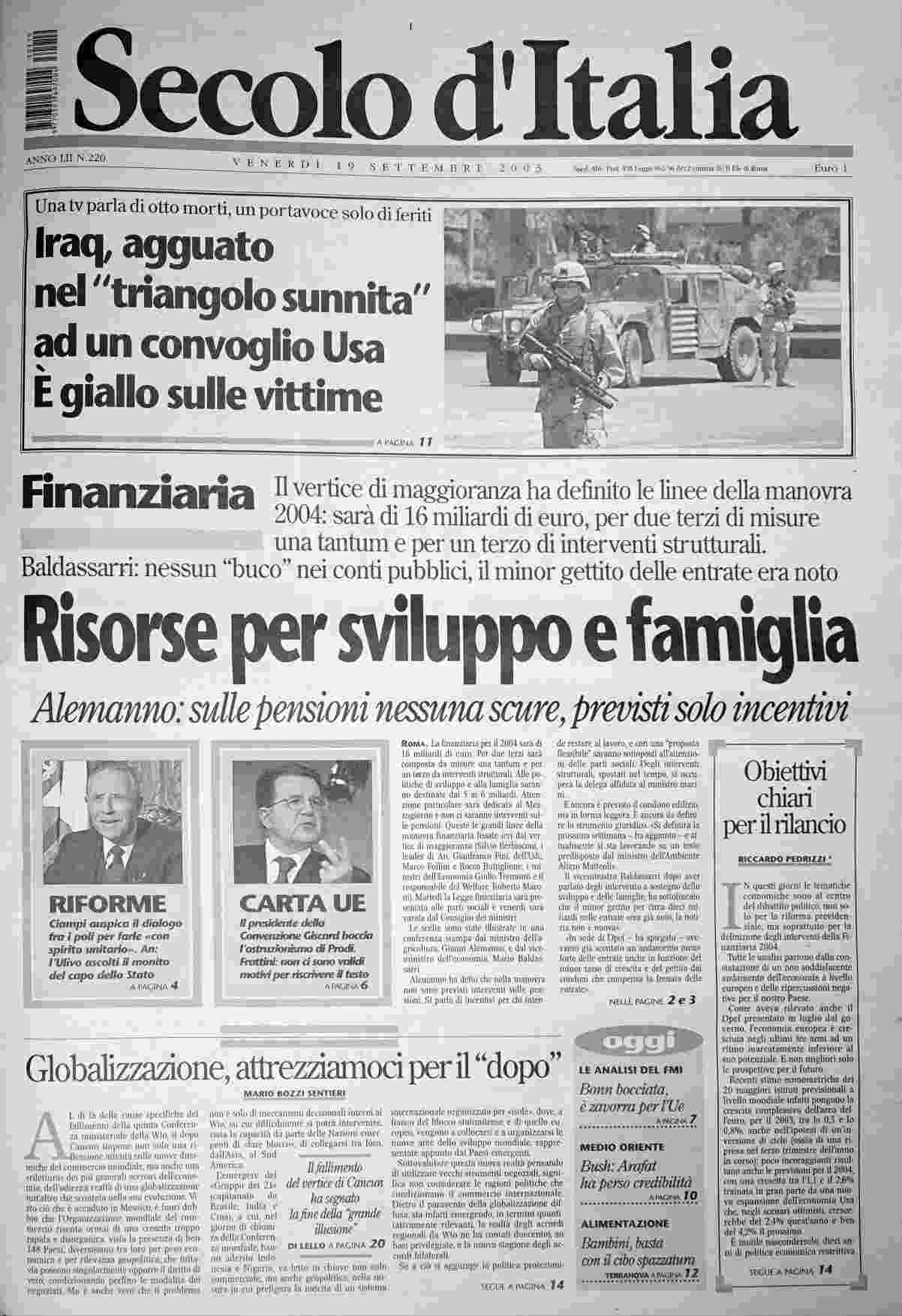 venerdì 19 settembre 2003