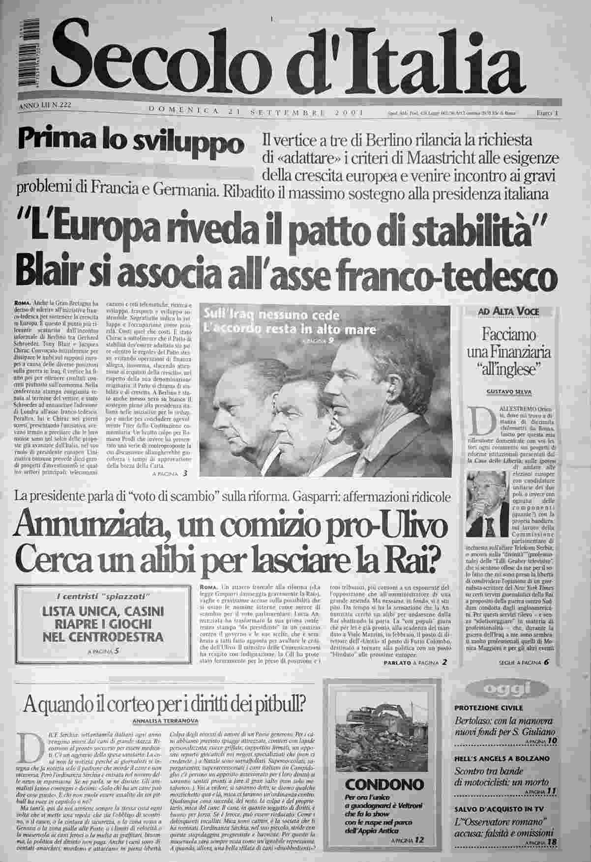 domenica 21 settembre 2003
