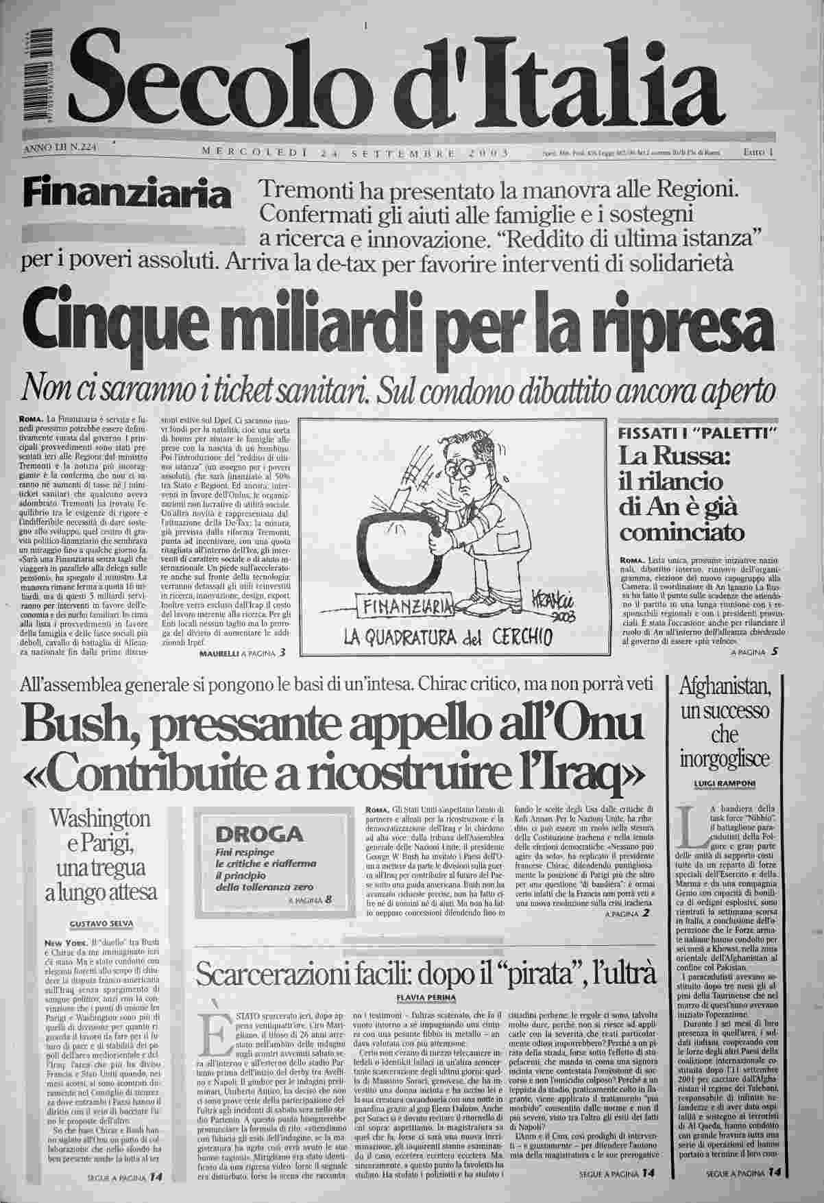 mercoledì 24 settembre 2003